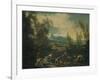 Travellers by a Stream-Alessandro Magnasco-Framed Giclee Print