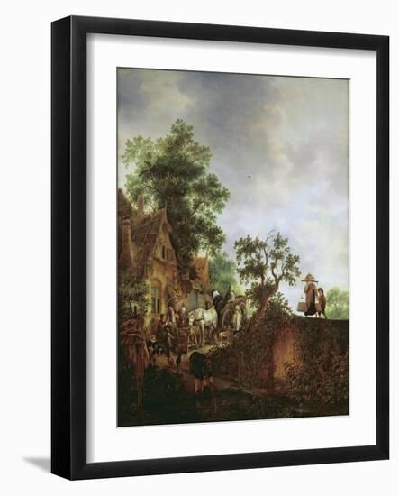 Travellers by an Inn-Isack van Ostade-Framed Giclee Print