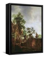 Travellers by an Inn-Isack van Ostade-Framed Stretched Canvas