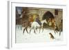 Travellers Entering the Courtyard of an Inn in Winter-George Wright-Framed Giclee Print