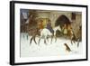 Travellers Entering the Courtyard of an Inn in Winter-George Wright-Framed Giclee Print