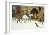 Travellers Entering the Courtyard of an Inn in Winter-George Wright-Framed Giclee Print