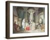 Travellers Greeted by Peasants in Italy (Gouache & W/C on Paper)-Jean Baptiste Mallet-Framed Giclee Print