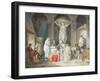 Travellers Greeted by Peasants in Italy (Gouache & W/C on Paper)-Jean Baptiste Mallet-Framed Giclee Print