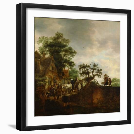 Travellers Halting at an Inn, 1645-Isaac Van Ostade-Framed Giclee Print