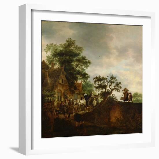 Travellers Halting at an Inn, 1645-Isaac Van Ostade-Framed Giclee Print