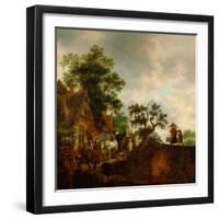 Travellers Halting At An Inn-Isaac Van Ostade-Framed Giclee Print