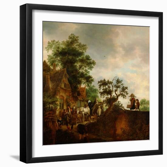 Travellers Halting At An Inn-Isaac Van Ostade-Framed Giclee Print