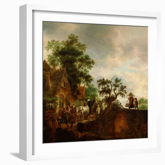 Travellers Halting At An Inn-Isaac Van Ostade-Framed Giclee Print