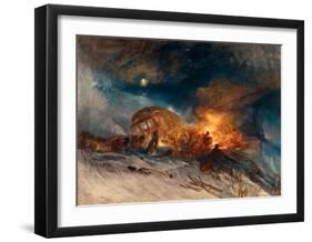 Travellers in a Snow Drift on Mount Tarrar, 1829-J M W Turner-Framed Giclee Print