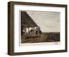 Travellers in the Pampas Refreshing Themselves by a House, 1818-Emeric Essex Vidal-Framed Giclee Print