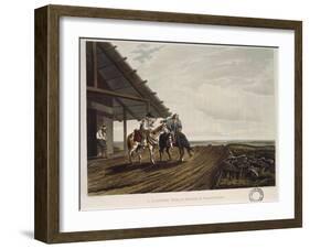 Travellers in the Pampas Refreshing Themselves by a House, 1818-Emeric Essex Vidal-Framed Giclee Print