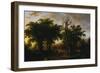 Travellers on a Path at Sunset-Barend Cornelis Koekkoek-Framed Giclee Print