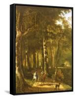 Travellers on a Path in a Wooded Landscape-Jan Massys or Metsys-Framed Stretched Canvas