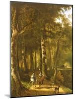 Travellers on a Path in a Wooded Landscape-Jan Massys or Metsys-Mounted Giclee Print