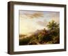 Travellers on a Path in an Extensive Rhineland Landscape-Barend Cornelis Koekkoek-Framed Giclee Print