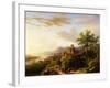 Travellers on a Path in an Extensive Rhineland Landscape-Barend Cornelis Koekkoek-Framed Giclee Print