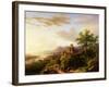 Travellers on a Path in an Extensive Rhineland Landscape-Barend Cornelis Koekkoek-Framed Giclee Print