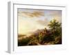 Travellers on a Path in an Extensive Rhineland Landscape-Barend Cornelis Koekkoek-Framed Giclee Print