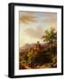 Travellers on a Path in an Extensive Rhineland Landscape-Barend Cornelis Koekkoek-Framed Giclee Print