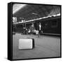 Travellers on a Platform, Centraal Station, Amsterdam, Netherlands, 1963-Michael Walters-Framed Stretched Canvas