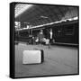 Travellers on a Platform, Centraal Station, Amsterdam, Netherlands, 1963-Michael Walters-Framed Stretched Canvas