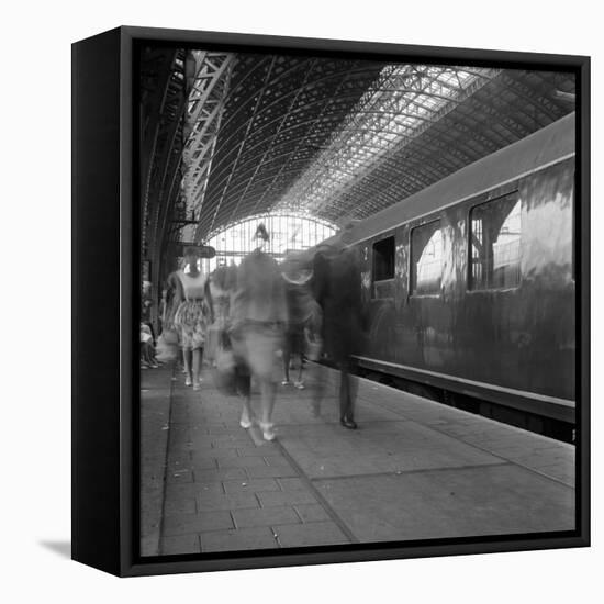 Travellers Walking Along a Platform at Centraal Station, Amsterdam, Netherlands, 1963-Michael Walters-Framed Stretched Canvas