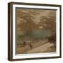 'Travellers with July snowballs, on road over the Haukeli mountains, Norway'-Elmer Underwood-Framed Photographic Print