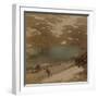 'Travellers with July snowballs, on road over the Haukeli mountains, Norway'-Elmer Underwood-Framed Photographic Print