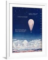 'Travelling 14 Miles Up In The Stratosphere', 1935-Unknown-Framed Giclee Print