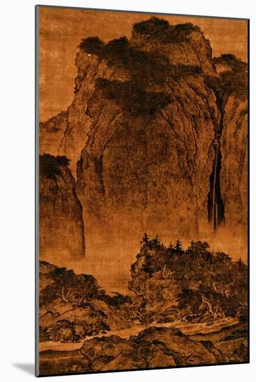 Travelling Among Streams and Mountains, Hanging Scroll, Ink on Silk, c. 1000, China-Ku'an Fan-Mounted Giclee Print