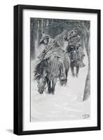 Travelling in Frontier Days, Illustration from 'The City of Cleveland' by Edmund Kirke-Howard Pyle-Framed Giclee Print