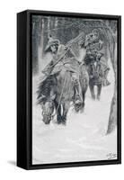 Travelling in Frontier Days, Illustration from 'The City of Cleveland' by Edmund Kirke-Howard Pyle-Framed Stretched Canvas