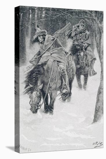 Travelling in Frontier Days, Illustration from 'The City of Cleveland' by Edmund Kirke-Howard Pyle-Stretched Canvas