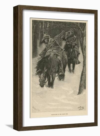 Travelling in the Olden Time-Howard Pyle-Framed Giclee Print