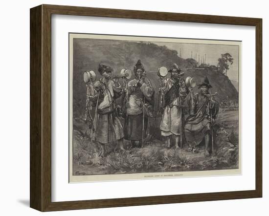 Travelling Lamas at Darjeeling, Himalayas-Felix Regamey-Framed Giclee Print