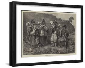 Travelling Lamas at Darjeeling, Himalayas-Felix Regamey-Framed Giclee Print