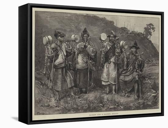 Travelling Lamas at Darjeeling, Himalayas-Felix Regamey-Framed Stretched Canvas