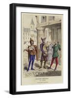 Travelling Musicians, 15th Century-null-Framed Giclee Print