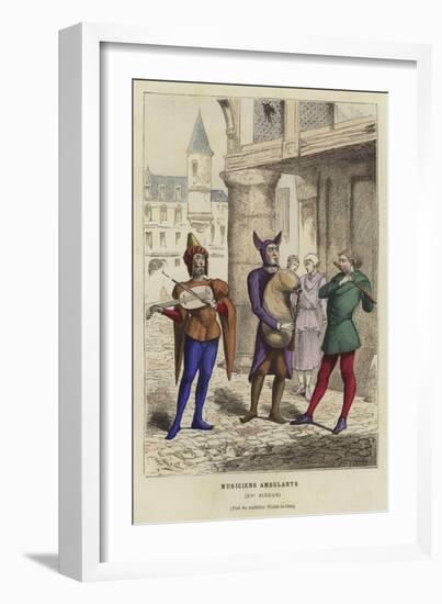 Travelling Musicians, 15th Century-null-Framed Giclee Print