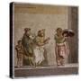 Travelling Musicians with Flute, Castanet and Tambourine-null-Stretched Canvas