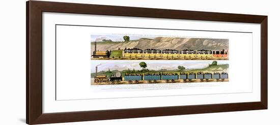 Travelling on the Liverpool and Manchester Railway, 1831-null-Framed Giclee Print