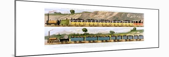 Travelling on the Liverpool and Manchester Railway, 1831-null-Mounted Giclee Print