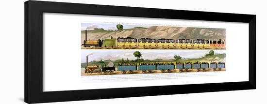 Travelling on the Liverpool and Manchester Railway, 1831-null-Framed Giclee Print