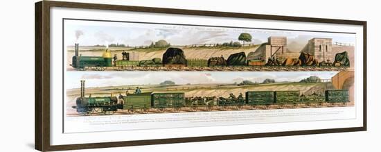 Travelling on the Liverpool and Manchester Railway, 1831-null-Framed Premium Giclee Print