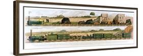 Travelling on the Liverpool and Manchester Railway, 1831-null-Framed Premium Giclee Print