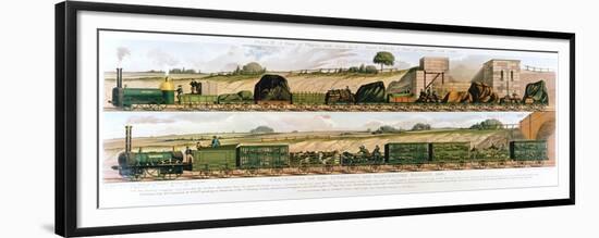 Travelling on the Liverpool and Manchester Railway, 1831-null-Framed Premium Giclee Print