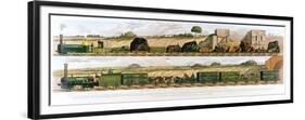 Travelling on the Liverpool and Manchester Railway, 1831-null-Framed Premium Giclee Print