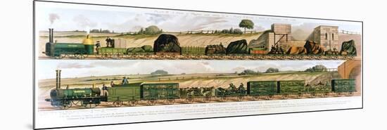 Travelling on the Liverpool and Manchester Railway, 1831-null-Mounted Premium Giclee Print