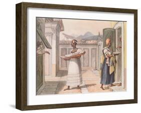 Travelling Saleswomen in Rio De Janeiro in 1827-Jean Baptiste Debret-Framed Giclee Print